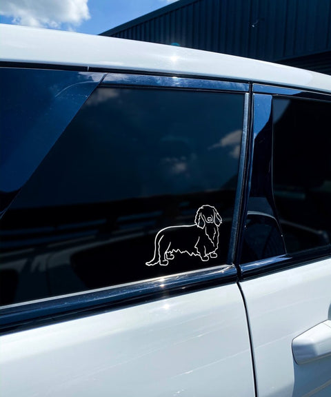 Long Haired Dachshund Bumper Sticker - The Dog Mum