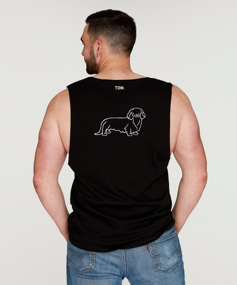 Long Haired Dachshund Dad Illustration: Tank - The Dog Mum