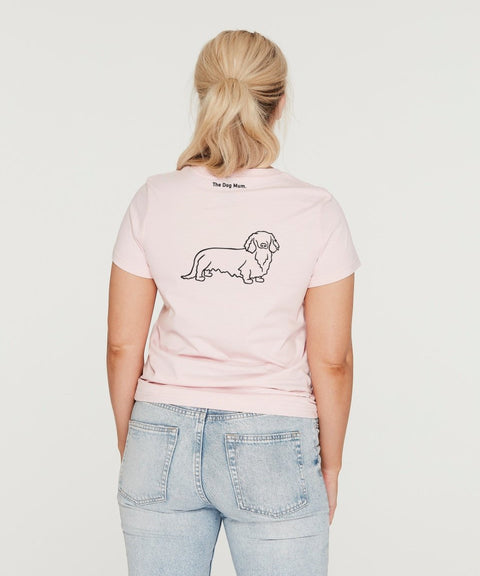 Long Haired Dachshund  Mum Illustration: Classic T-Shirt - The Dog Mum