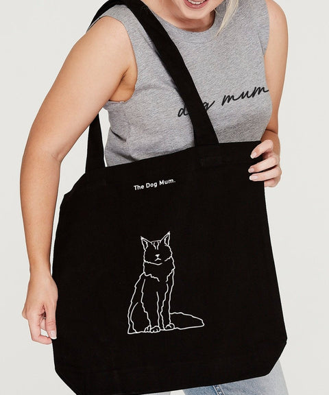 Maine Coon Illustration: Luxe Tote Bag - The Dog Mum