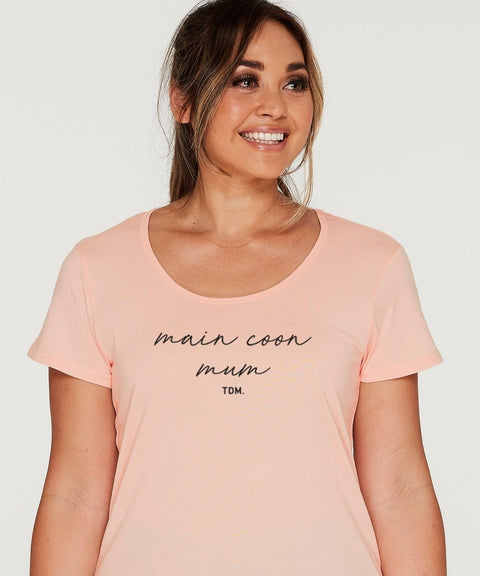 Maine Coon Mum Illustration: Scoop T-Shirt - The Dog Mum