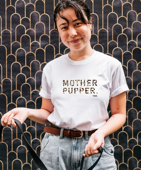 Motherpupper: Leopard Unisex T-Shirt - The Dog Mum