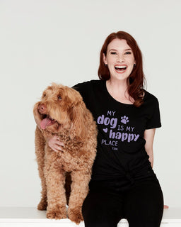 My Dog/s Is/Are My Happy Place: Scoop T-Shirt - The Dog Mum