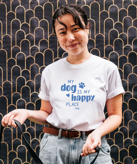 My Dog/s Is/Are My Happy Place: Unisex T-Shirt - The Dog Mum