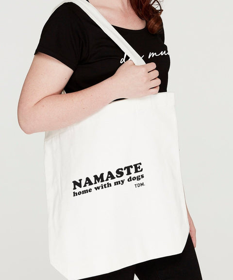 Namaste Home With My Dog/s Luxe Tote Bag - The Dog Mum