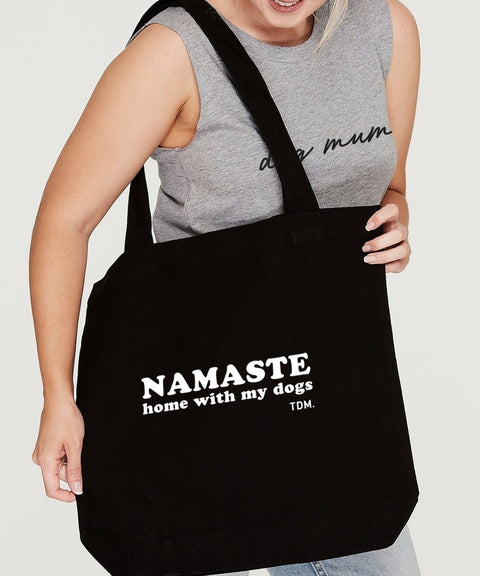 Namaste Home With My Dog/s Luxe Tote Bag - The Dog Mum