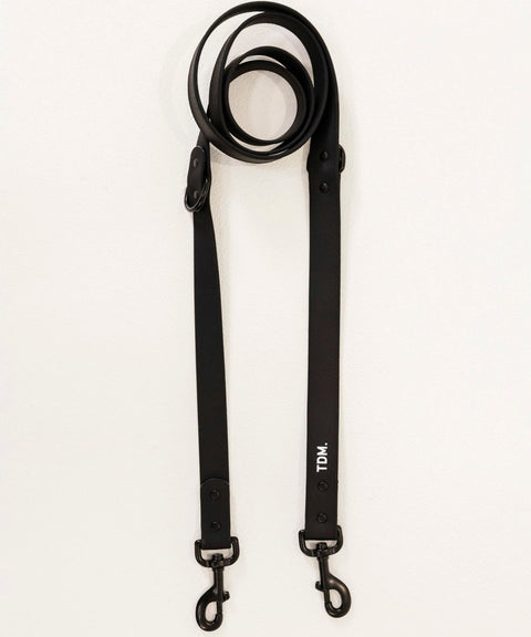 Walk Kit Black: Collar + Leash + Bag Holder - The Dog Mum