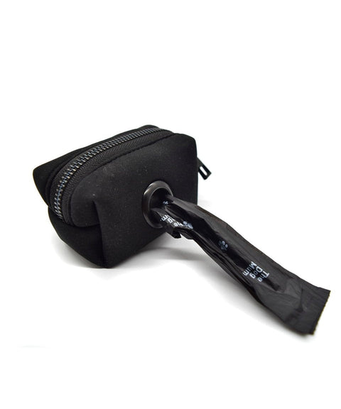 Walk Kit Black: Collar + Leash + Bag Holder - The Dog Mum