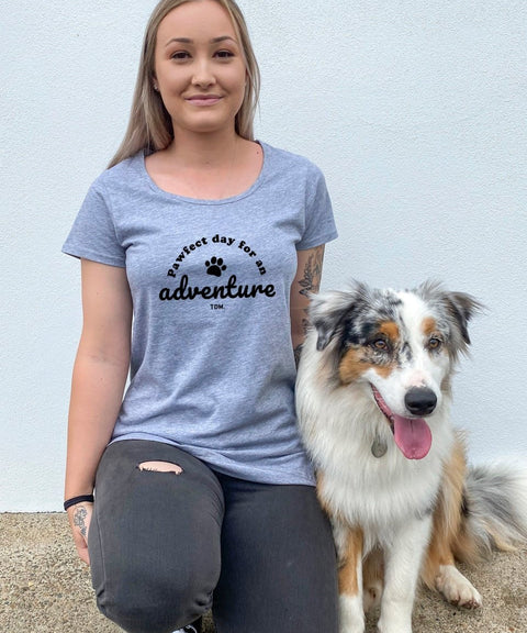Pawfect Day For An Adventure: Scoop T-Shirt - The Dog Mum