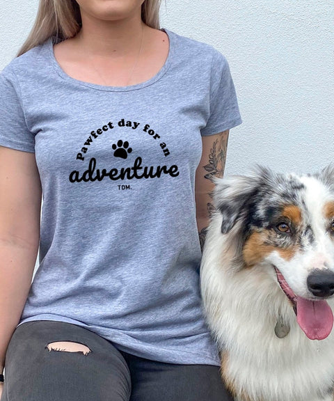 Pawfect Day For An Adventure: Scoop T-Shirt - The Dog Mum