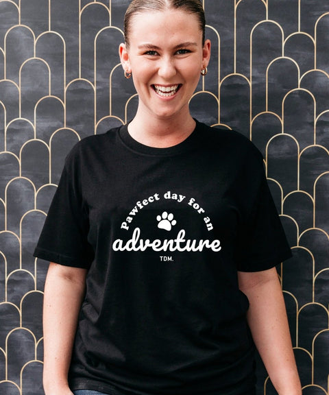 Pawfect Day For An Adventure: Unisex T-Shirt - The Dog Mum