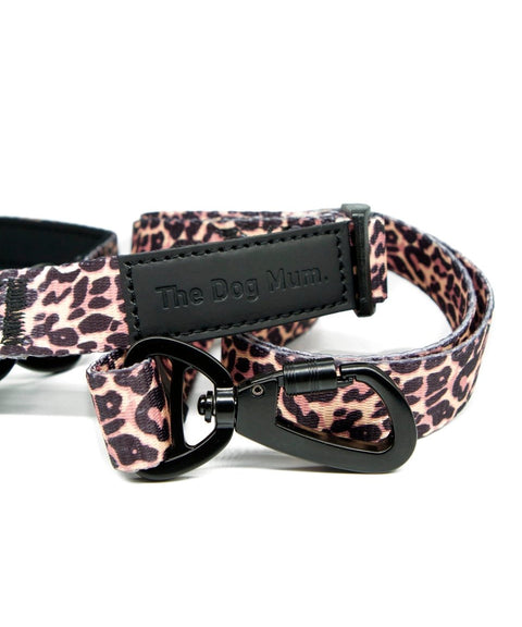 Personalised Leopard Length Adjustable Leash - The Dog Mum