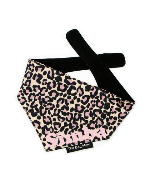 Personalised Leopard Dog Bandana - The Dog Mum