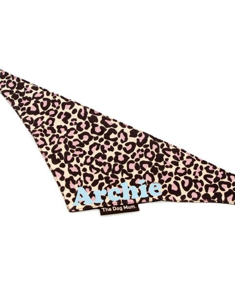 Personalised Leopard Dog Bandana - The Dog Mum