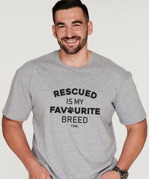 Rescue Dog Illustration: Men's T-Shirt - The Dog Mum