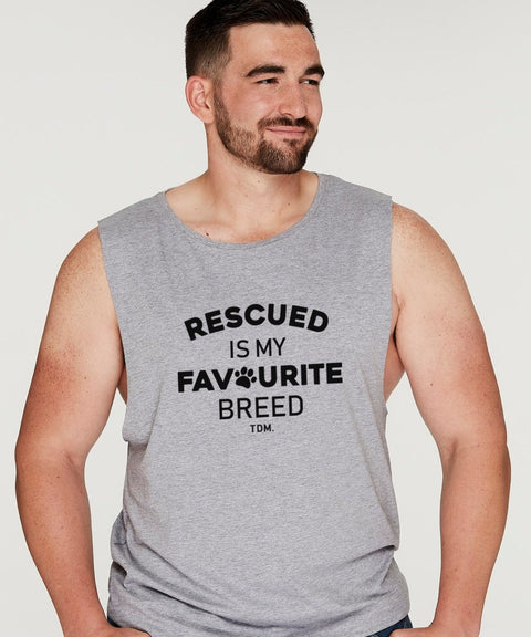 Rescue Dog Illustration: Men's Tank - The Dog Mum