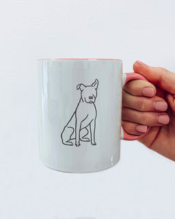 Rescue Dog Illustration: Mug - The Dog Mum