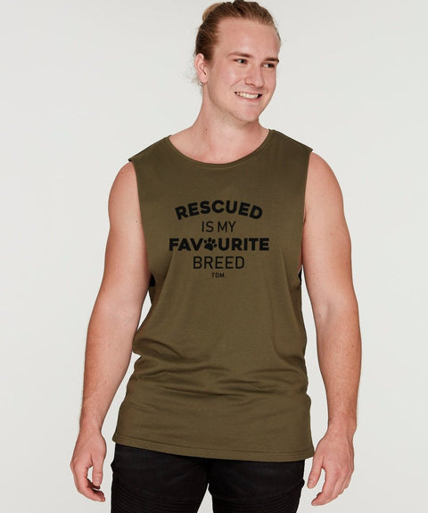 Rescued Is My Favourite Breed: Men's Tank - The Dog Mum