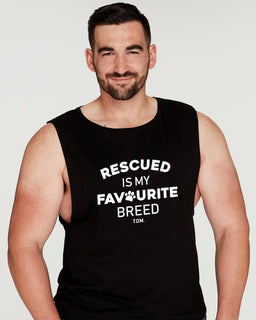 Rescued Is My Favourite Breed: Men's Tank - The Dog Mum