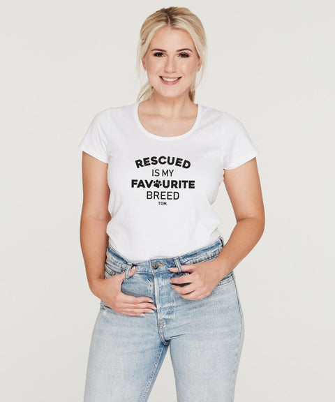 Rescued Is My Favourite Breed: Scoop T-Shirt - The Dog Mum