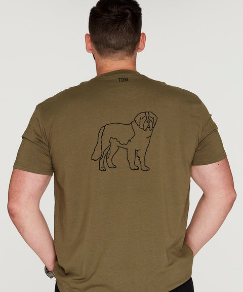 Saint Bernard Dad Illustration: T-Shirt - The Dog Mum