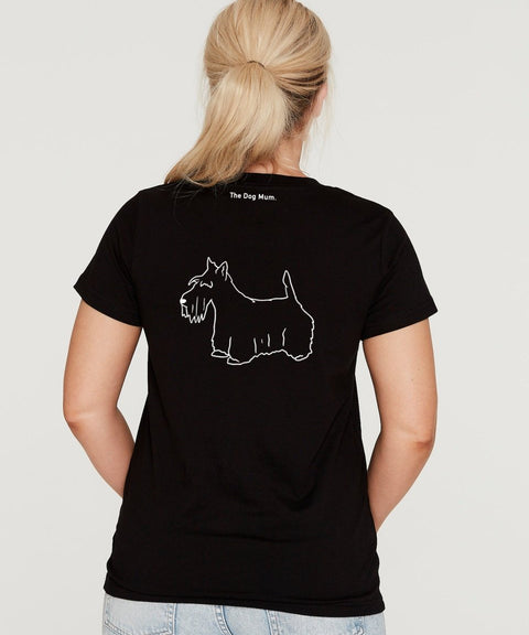 Scottish Terrier Mum Illustration: Classic T-Shirt - The Dog Mum