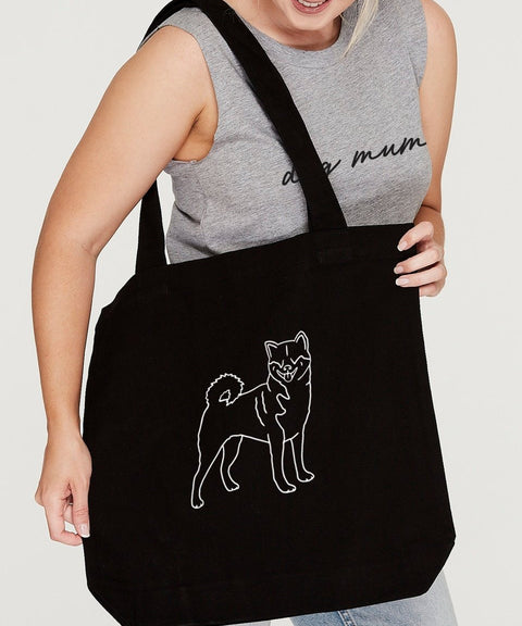 Shiba Inu Mum Illustration: Luxe Tote Bag - The Dog Mum