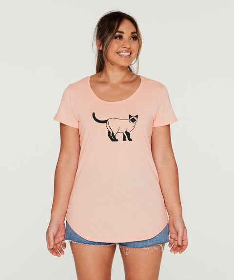 Siamese Mum Illustration: Scoop T-Shirt - The Dog Mum