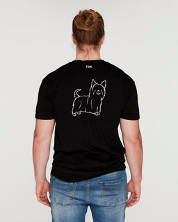 Silky Terrier Long Hair Dad Illustration: T-Shirt - The Dog Mum