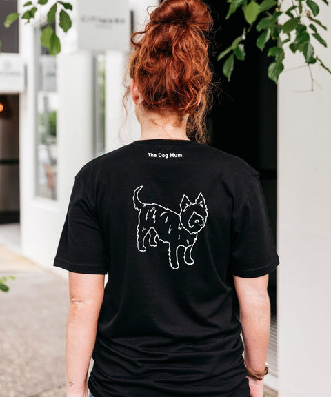 Silky Terrier Short Hair Mum Illustration: Unisex T-Shirt - The Dog Mum