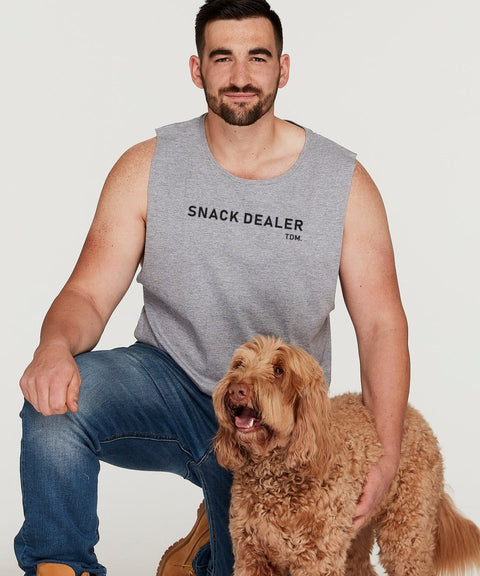 Snack Dealer (Block) Mens Tank - The Dog Mum
