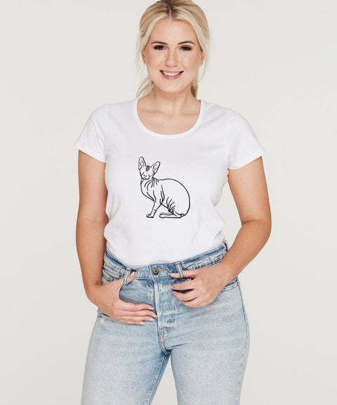 Sphynx Mum Illustration: Scoop T-Shirt - The Dog Mum