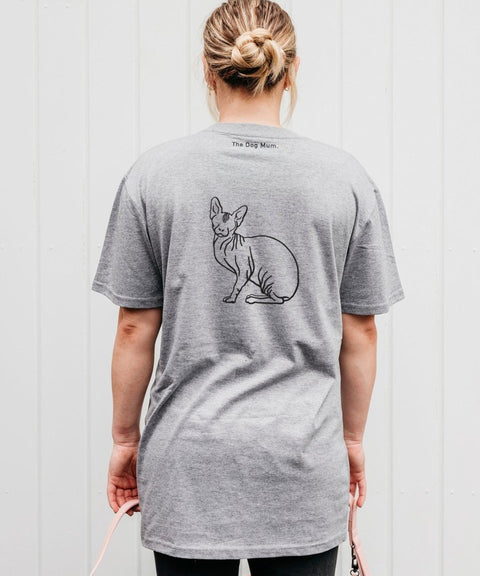 Sphynx Mum Illustration: Unisex T-Shirt - The Dog Mum