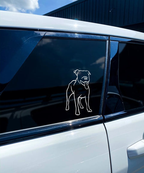 Staffy Bumper Sticker - The Dog Mum