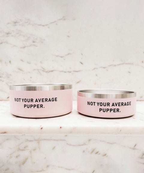 Stainless Dog Bowl: Pink - The Dog Mum