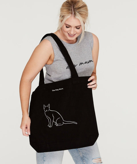 Tabby Cat Illustration: Luxe Tote Bag - The Dog Mum