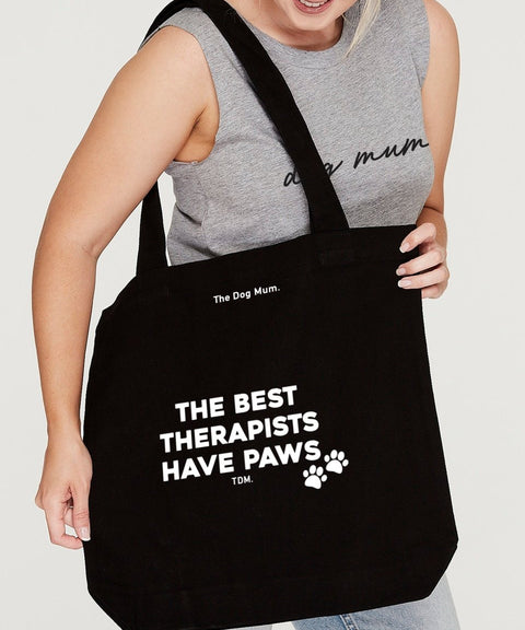 The Best Therapists Have Paws: Luxe Tote Bag - The Dog Mum