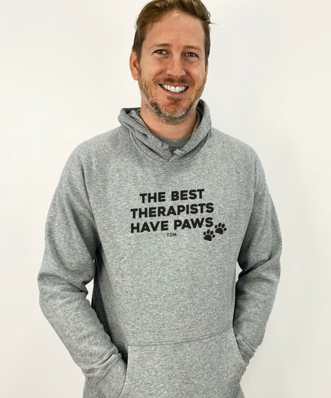 The Best Therapists Have Paws: Men's Hoodie - The Dog Mum