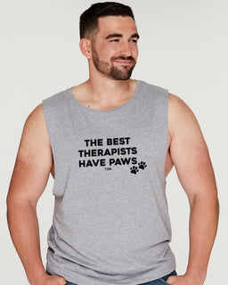 The Best Therapists Have Paws: Men's Tank - The Dog Mum