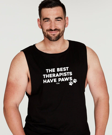 The Best Therapists Have Paws: Men's Tank - The Dog Mum