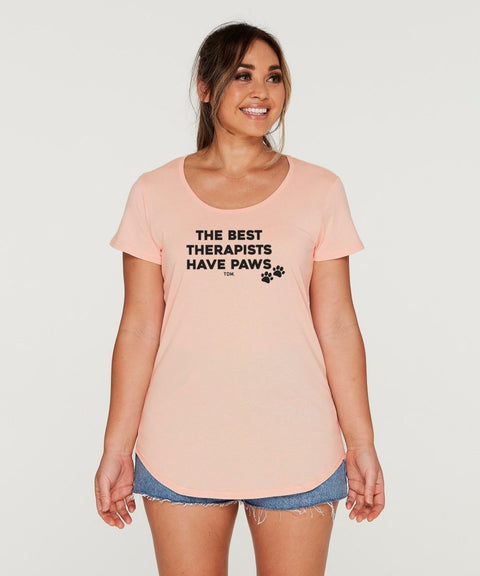 The Best Therapists Have Paws: Scoop T-Shirt - The Dog Mum