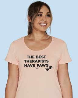 The Best Therapists Have Paws: Scoop T-Shirt - The Dog Mum