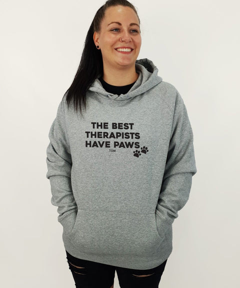 The Best Therapists Have Paws: Unisex Hoodie - The Dog Mum