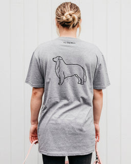 Australian Shepherd Mum Illustration: Unisex T-Shirt - The Dog Mum