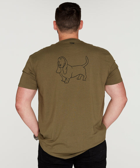 Basset Hound Dad Illustration: T-Shirt - The Dog Mum