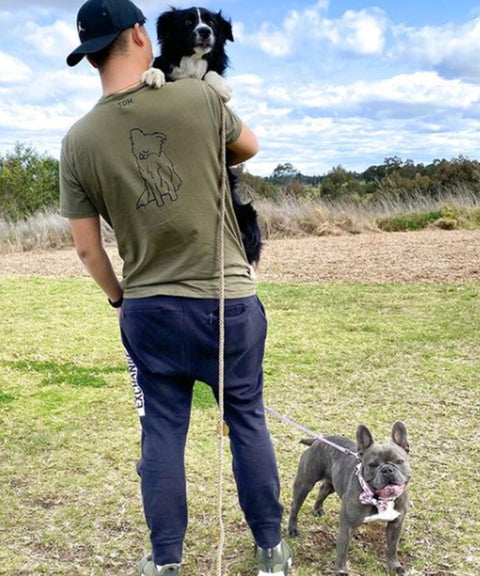 Border Collie Dad Illustration: T-Shirt - The Dog Mum