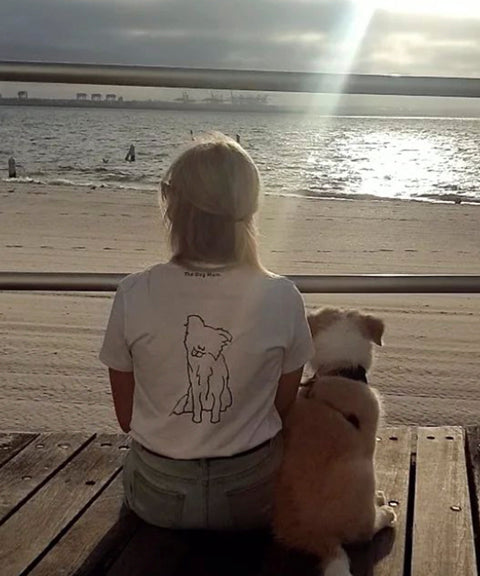 Border Collie Mum Illustration: Classic T-Shirt - The Dog Mum