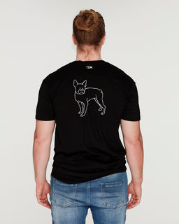 Boston Terrier Dad Illustration: T-Shirt - The Dog Mum