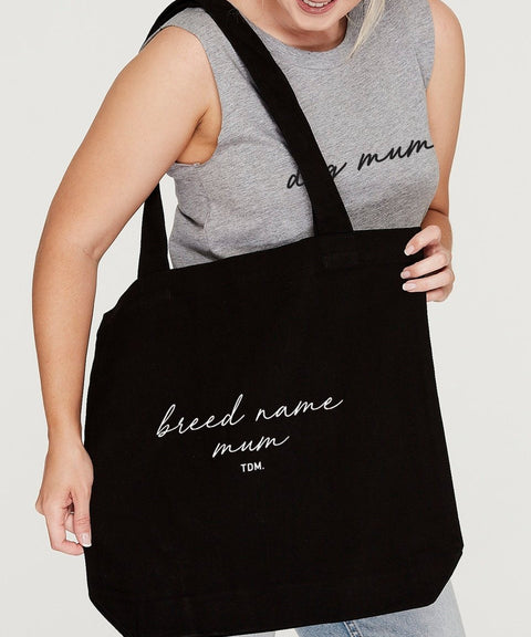 [Breed Name] Dog Mum Luxe Tote Bag - The Dog Mum