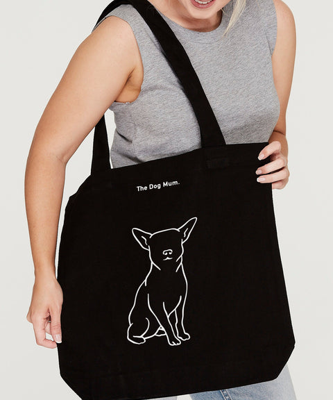 Chihuahua Illustration: Luxe Tote Bag - The Dog Mum